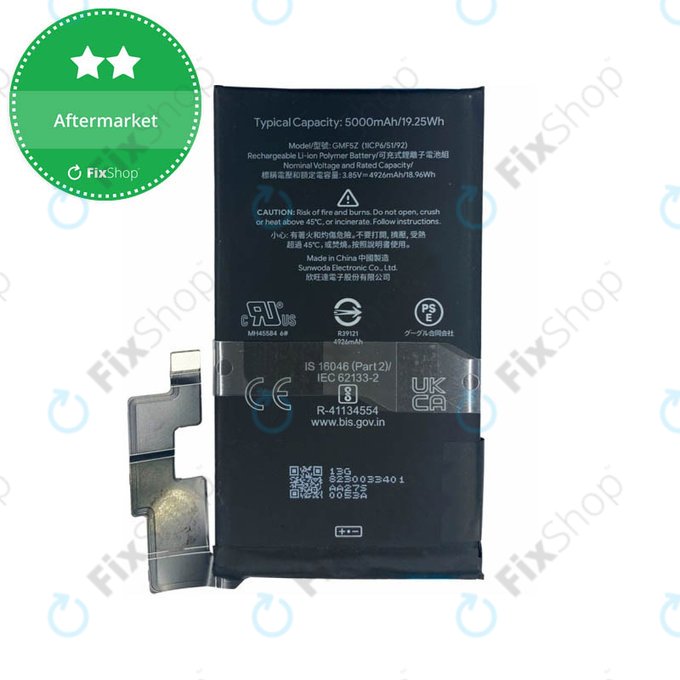 Bateria do Google Pixel 7 Pro, GMF5Z, 5000mAh