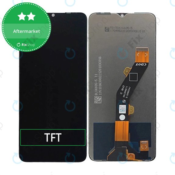 Wyświetlacz do Tecno Spark 10, 10 5G, Ekran dotykowy bez ramki, TFT