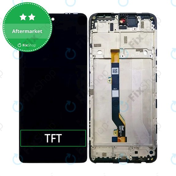 Wyświetlacz do Infinix Hot 30 X6831, Ekran dotykowy z ramką, Racing Black, TFT