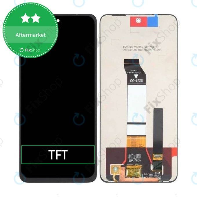 Wyświetlacz do Xiaomi Redmi Note 10 5G, Note 10T 5G, Ekran dotykowy bez ramki, TFT