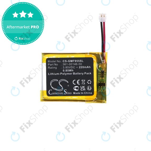 Bateria do Garmin Forerunner 955 Solar, 220mAh, Li-Pol, 3.85V, 361-00146-00, HQ