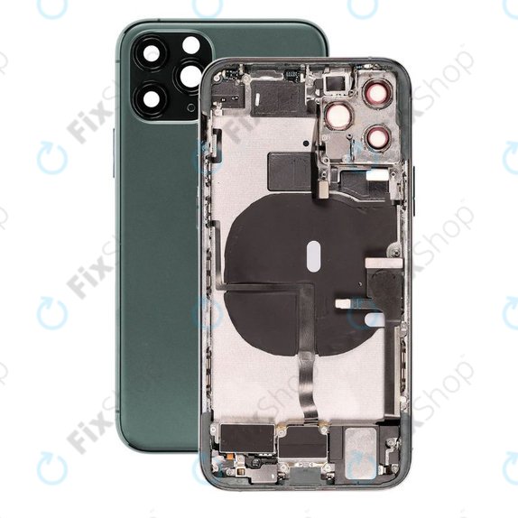 Tylna obudowa z malymi czesciami do iPhone 11 Pro, Zielony, Green
