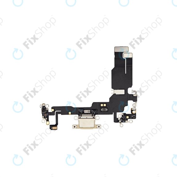 Złącze ładowania z taśmą flex do iPhone 15, Zólty, Yellow