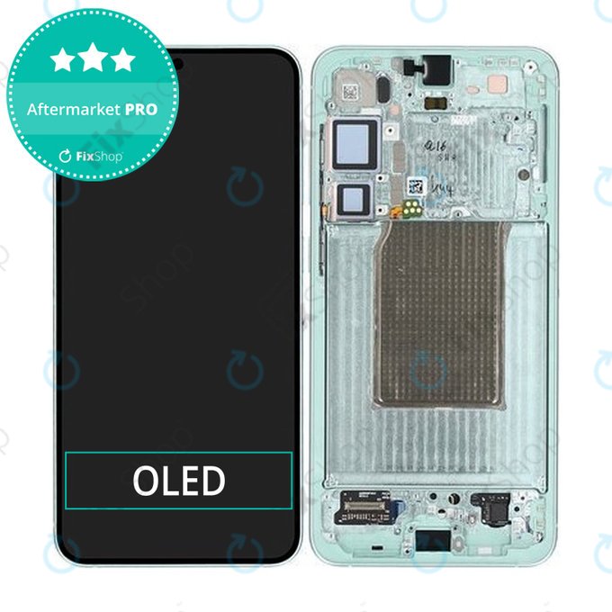 Wyświetlacz OLED do Samsung Galaxy S25 Plus, Ekran dotykowy z ramką, Miętowy, Mint