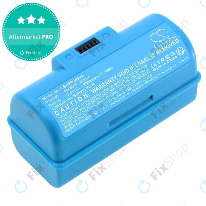 Bateria do iRobot Braava Jet 240, 241, 244, 245, Mopping Robot, 4446040, BC674, Li-Ion, 3,6V 2000mAh, HQ