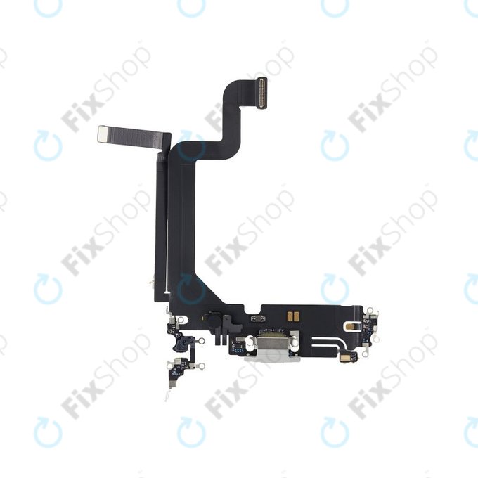 Złącze ładowania z taśmą flex do iPhone 14 Pro Max, Srebrny, Silver