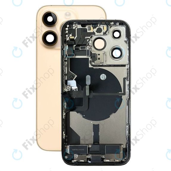 Tylna obudowa z malymi czesciami do iPhone 14 Pro, Złoty, Gold