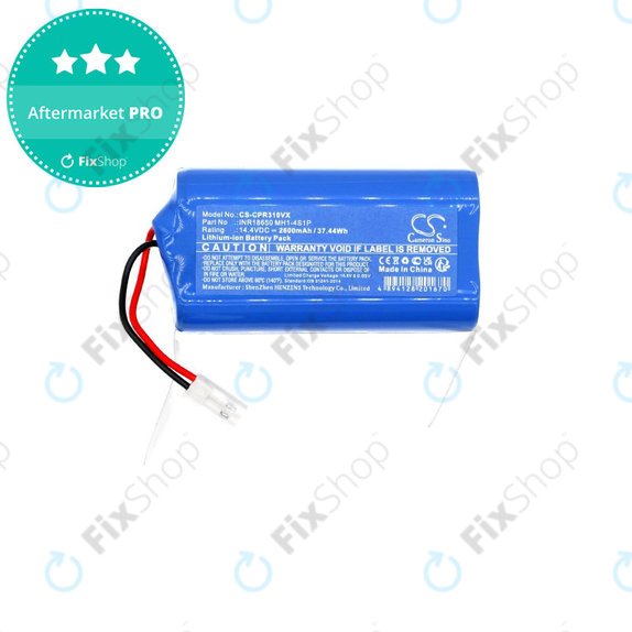 Bateria do Concept VR3110, VR3115, VR3000, 2600mAh, Li-Ion, 14.4V, INR18650 MH1-4S1P, HQ