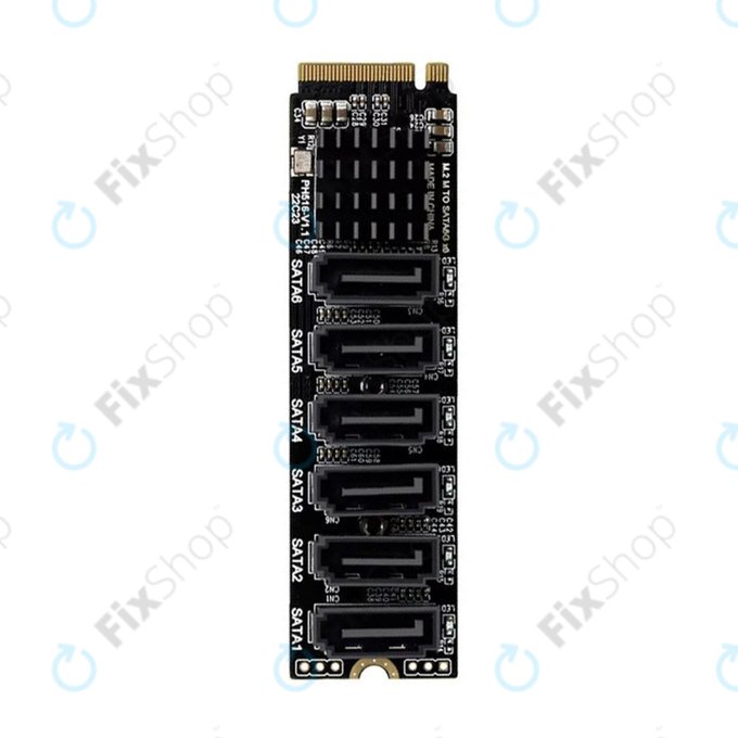 Karta rozszerzeń M.2 NVMe z 6 portami SATA III