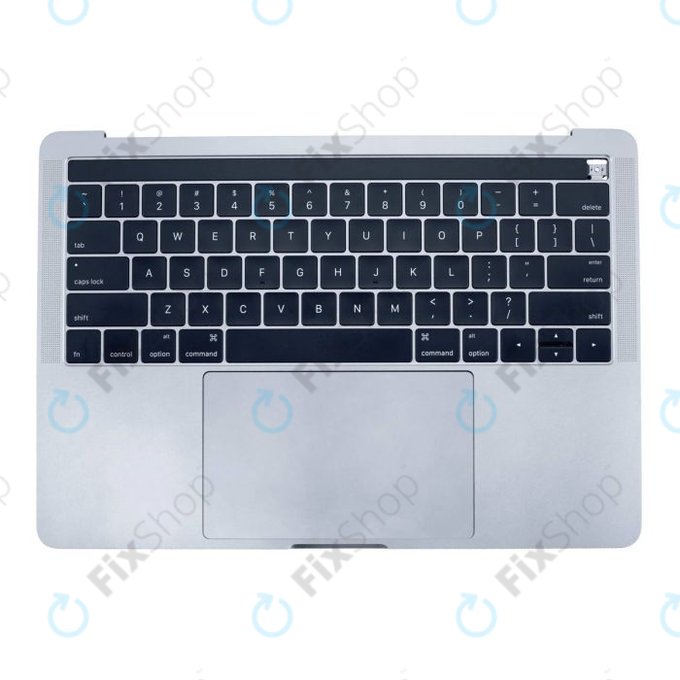 Górna ramka klawiatury z klawiaturą US, mikrofonem, trackpadem i głośnikami do MacBook Pro 13" A1706 (Late 2016 - Mid 2017), Srebrny, Silver