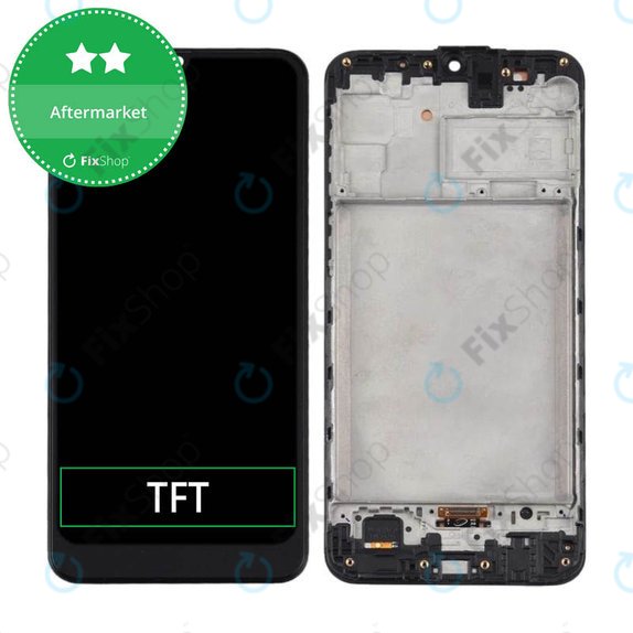 Wyświetlacz do Samsung M31 M315F, Ekran dotykowy z ramką, Space Black, TFT
