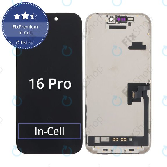 Wyświetlacz In-Cell FHD dla iPhone 16 Pro, Ekran dotykowy z ramką, FixPremium