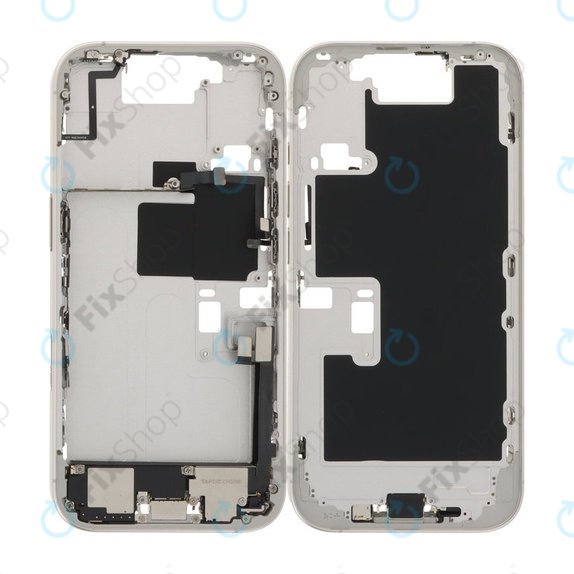 Środkowa Rama + Przyciski Zasilania, Głośności i Aparatu do iPhone 16 Pro, White Titanium
