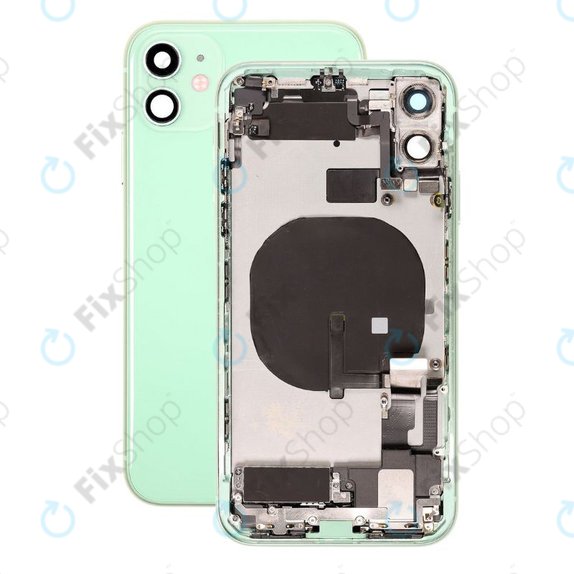 Tylna obudowa z malymi czesciami do iPhone 11, Zielony, Green