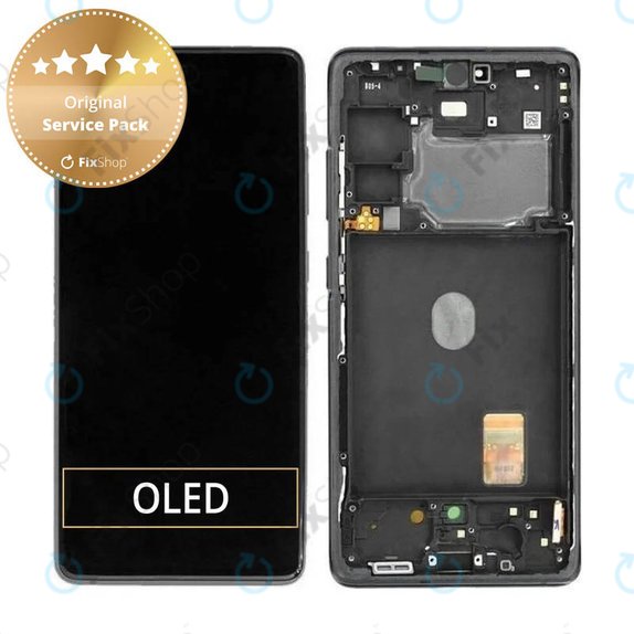 Wyświetlacz do Samsung S20 FE G780F, Ekran dotykowy z ramką, GH82-24220A, GH82-24219A, GH82-31329A, GH82-31321A, Cloud Navy, Genuine Service Pack