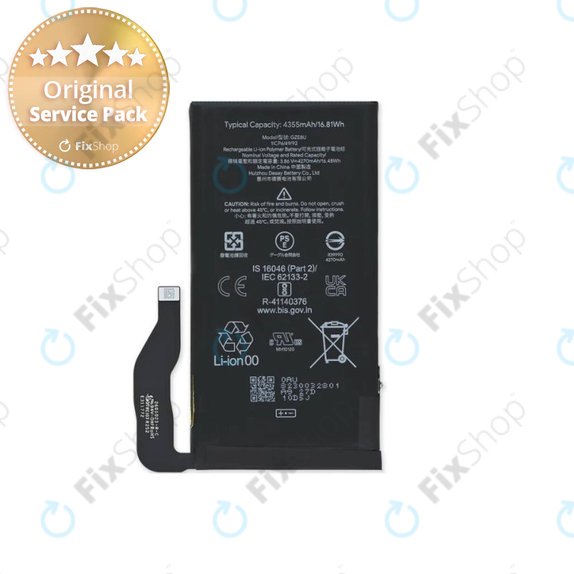 Bateria do Google Pixel 7 GVU6C, GQML3, 4355mAh, G949-00338-01, Genuine Service Pack
