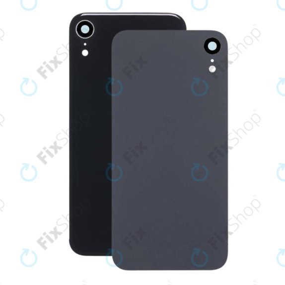 Tylne szklo pokrywy z obiektywem aparatu do iPhone XR, Czarny, Black