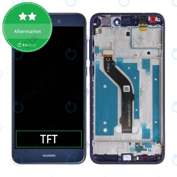Wyświetlacz do Huawei P9 Lite (2017), Honor 8 Lite, Ekran dotykowy z ramką, Niebieski, Blue, TFT