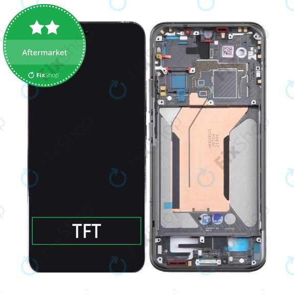 Wyświetlacz do Xiaomi 14 23127PN0CC, Ekran dotykowy z ramką, Czarny, Black, TFT