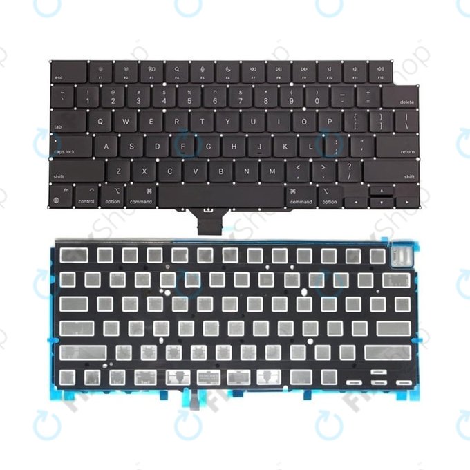 Klawiatura z podświetleniem US do MacBook Pro 14" M1 Pro A2442 (2021), 16" M1 Max A2485 (2021)