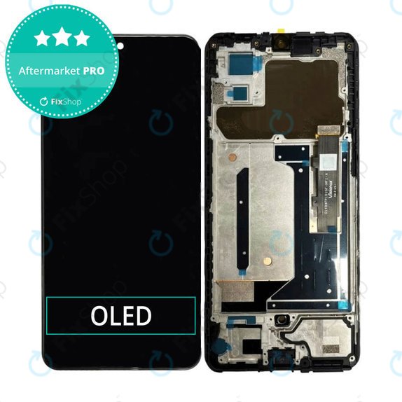 Wyświetlacz OLED do ZTE Axon 30 5G A2322, A2322G, Ekran dotykowy z ramką, Czarny, Black