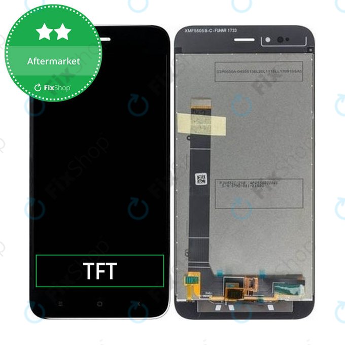 Wyświetlacz do Xiaomi Mi A1 (Mi 5X), Ekran dotykowy bez ramki, Czarny, Black, TFT