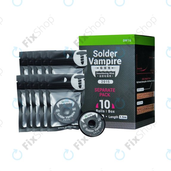 Taśma rozlutownicza (plecionka), Solder Vampire, 2UUL DW16, pakowana pojedynczo, 10 rolek