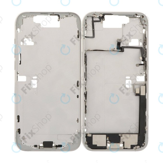Środkowa Rama + Przyciski Zasilania, Głośności i Aparatu do iPhone 16 Pro Max, White Titanium