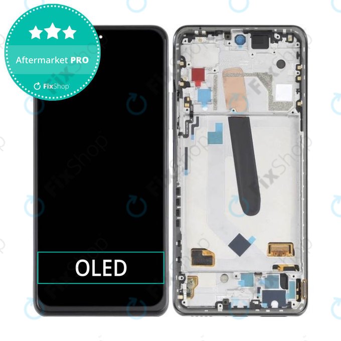 Wyświetlacz OLED do Xiaomi Mi 11i, Ekran dotykowy z ramką, Cosmic Black