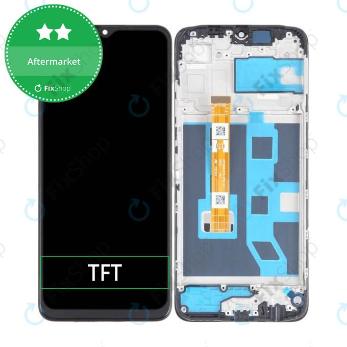 Wyświetlacz do Oppo A17, Ekran dotykowy z ramką, Midnight Black, TFT