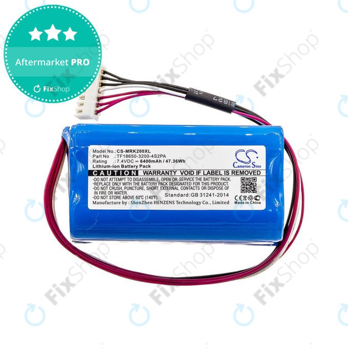 Bateria do Marshall Kilburn II, II V2, 6400mAh, Li-Ion, 7.4V, TF18650-3200-4S2PA, HQ