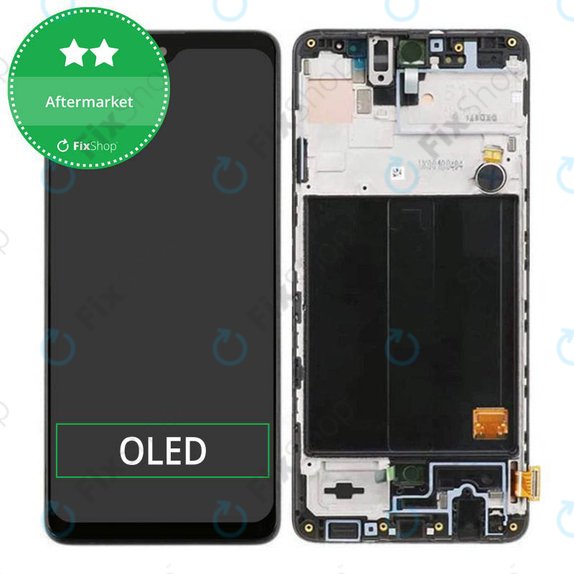 Wyświetlacz OLED do Samsung A51 A515F, Ekran dotykowy z ramką, Mały panel