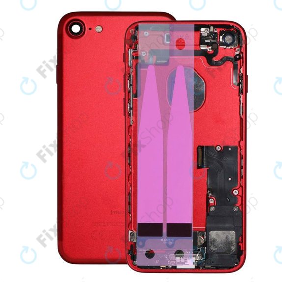 Tylna obudowa z malymi czesciami do iPhone 7, Czerwony, Red