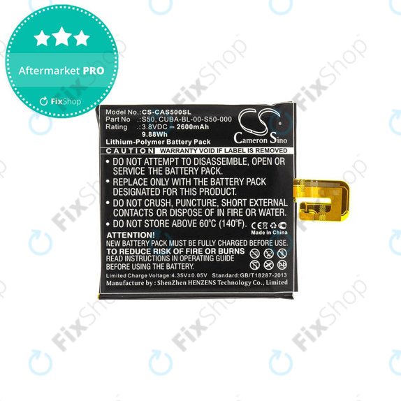Bateria do Caterpillar CAT S50, CUBA-BL-00-S50-000, 2600mAh, HQ