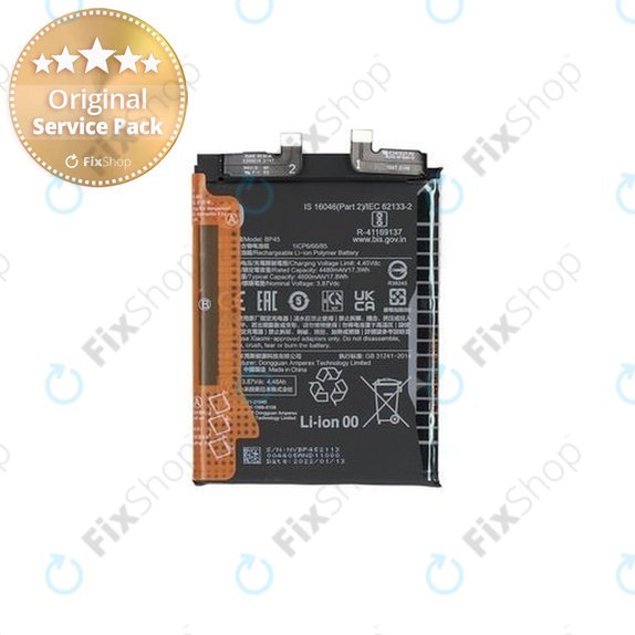 Bateria do Xiaomi 12 Pro 2201122C, 2201122G, BP45, 4600mAh, 460200009A1G, Genuine Service Pack