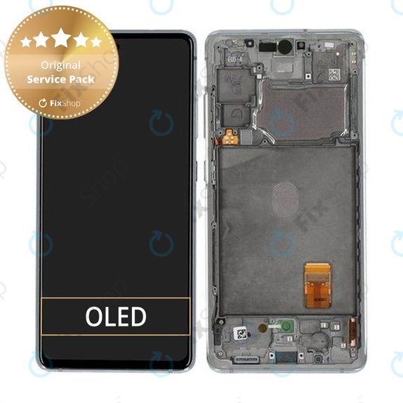 Wyświetlacz do Samsung S20 FE G780F, Ekran dotykowy z ramką, GH82-24220B, GH82-24219B, GH82-31328B, GH82-31329B, Cloud White, Genuine Service Pack