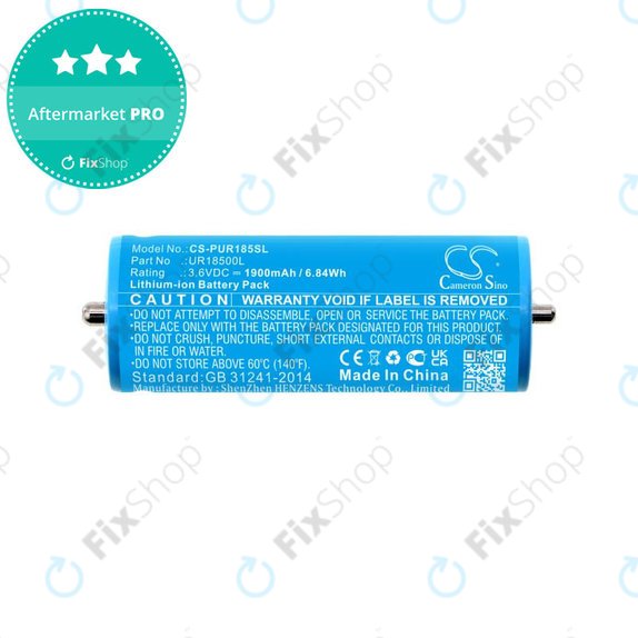 Bateria do Braun Silk-épil 5, Silk-épil 7, Silk-épil 9, 1900mAh, Li-Ion, 3.6V, UR18500L, HQ