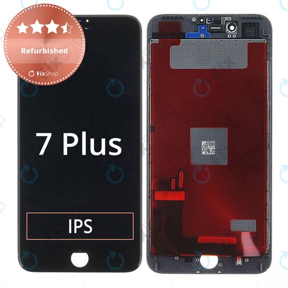 Wyświetlacz dla iPhone 7 Plus, Black, Ekran dotykowy z ramką, Refurbished