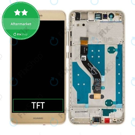 Wyświetlacz do Huawei P10 lite, Ekran dotykowy z ramką, Platinum Gold, TFT
