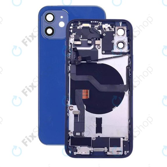 Tylna obudowa z malymi czesciami do iPhone 12, Niebieski, Blue