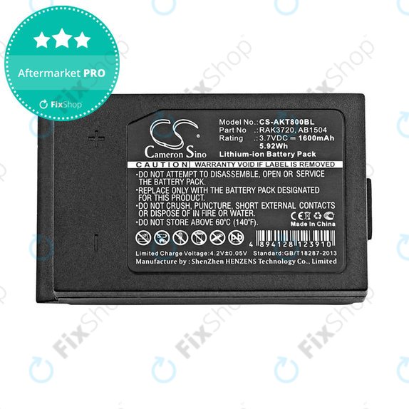 Bateria do Akerstroms Mercury 8B, Jupiter, Era 150J, 1600mAh, Li-Ion, 3.7V, RAK3720, HQ