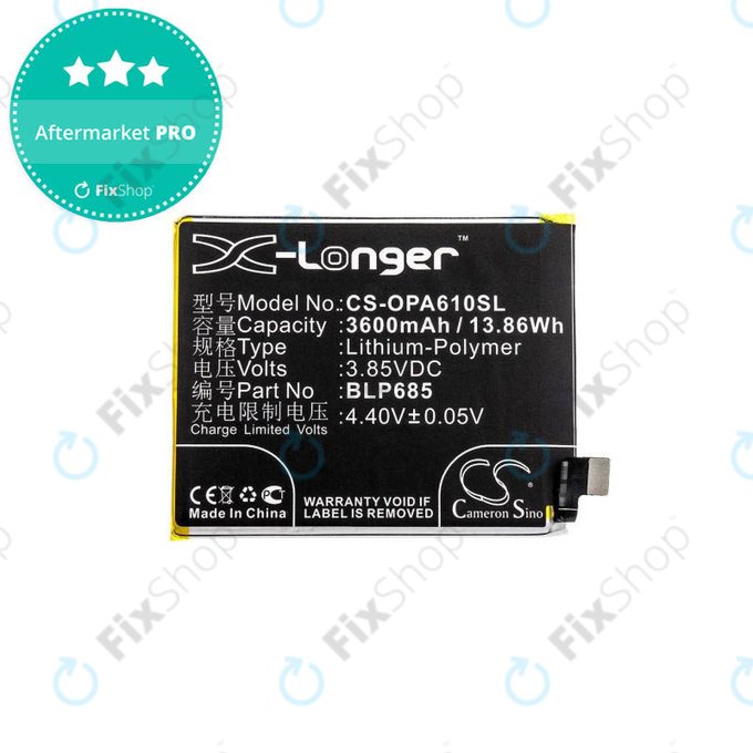 Bateria do OnePlus 6T A6010, A6013, 7 GM1901, GM1903, BLP685, 3600mAh, HQ