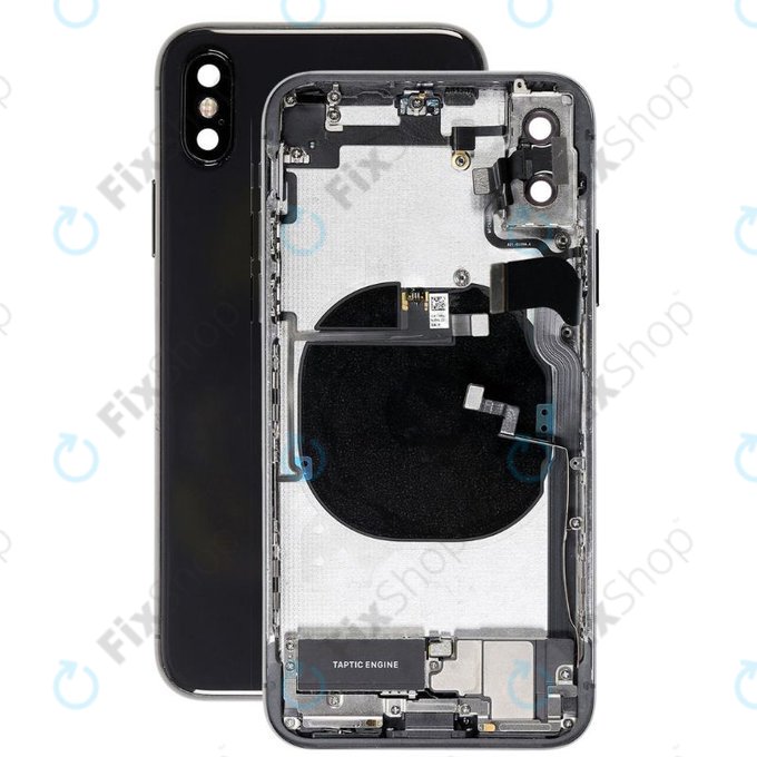 Tylna obudowa z malymi czesciami do iPhone X, Space Gray