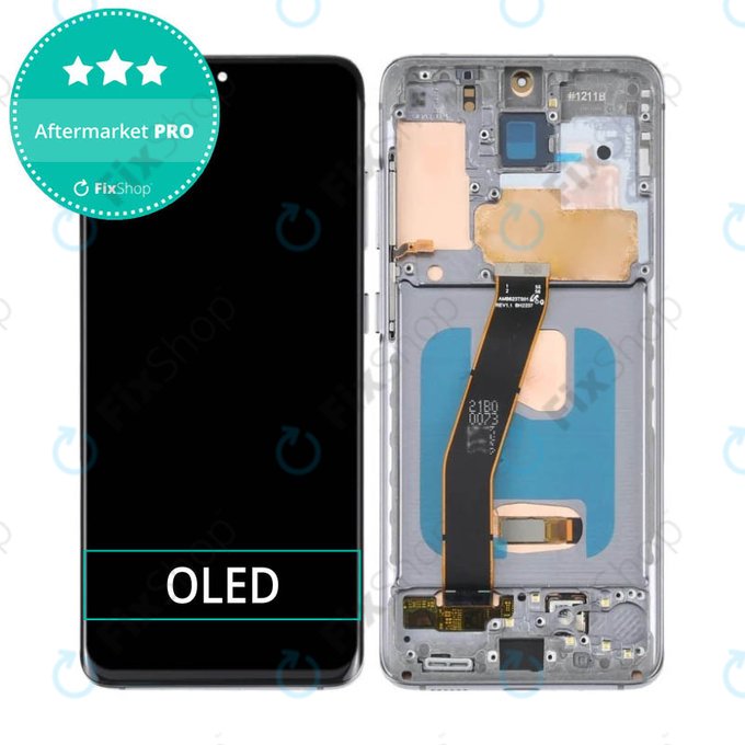 Wyświetlacz OLED do Samsung S20 G980F, Ekran dotykowy z ramką, Cosmic Grey