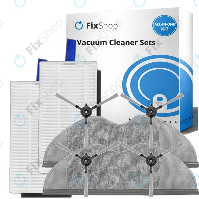 Zestaw części zamiennych do Xiaomi Robot Vacuum E5 (2x Filtr, 4x Szczotka boczna, 2x Ściereczka mopująca)