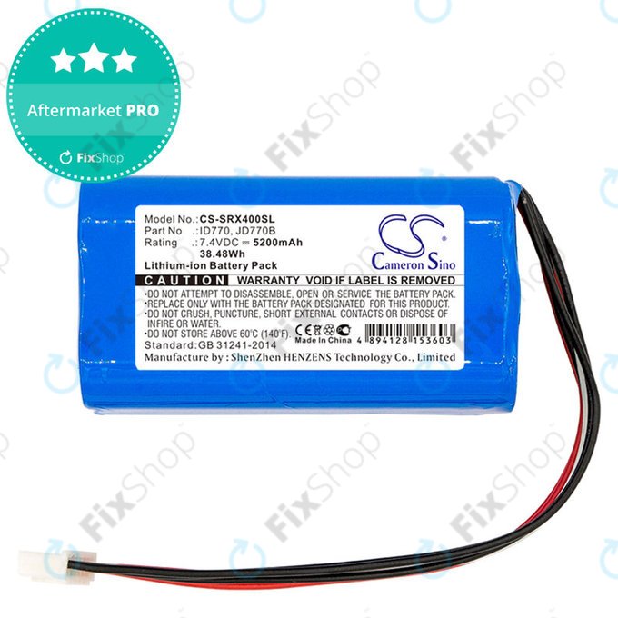 Bateria do Sony Srs-Xb40, Srs-Xb41, 5200mAh, Li-Ion, 7.4V, ID770, HQ