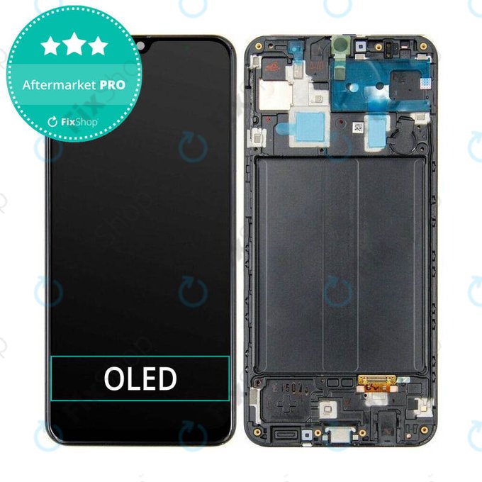 Wyświetlacz OLED do Samsung A30 A305F, Ekran dotykowy z ramką