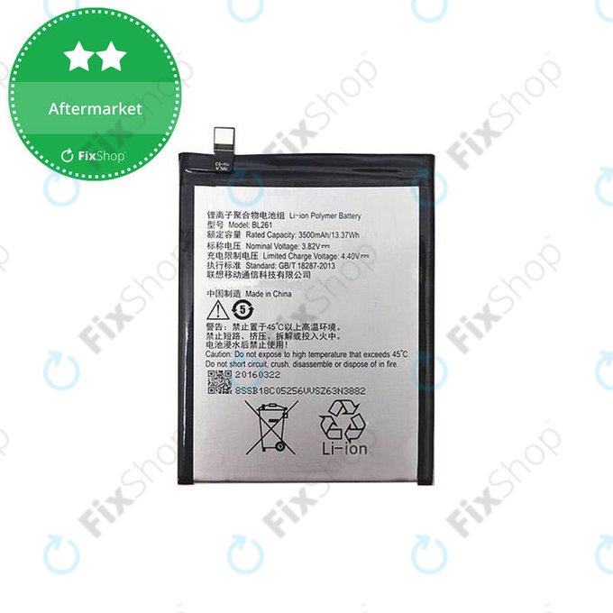 Bateria do Lenovo VIBE K5 Note A7020a40, BL261, 3500mAh
