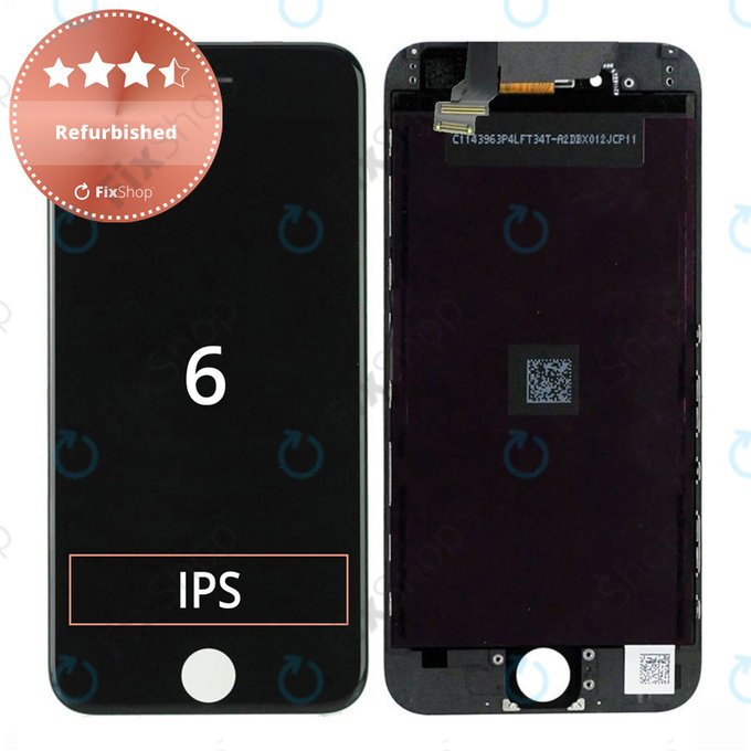 Wyświetlacz dla iPhone 6, Black, Ekran dotykowy z ramką, Refurbished