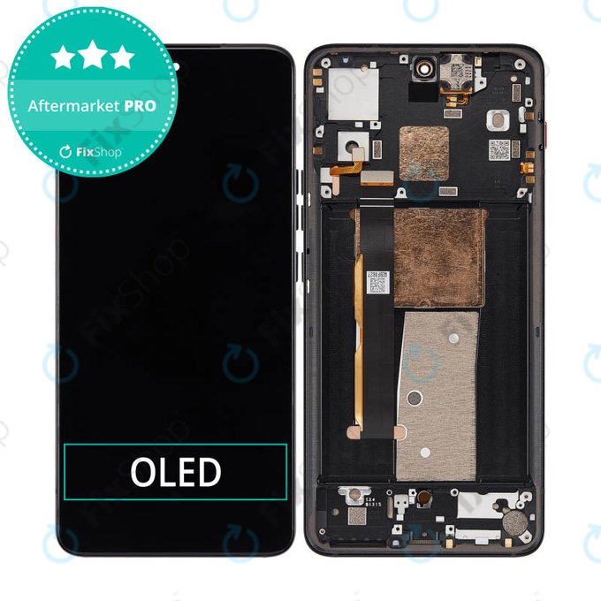 Wyświetlacz OLED do Motorola Thinkphone, Ekran dotykowy z ramką, Carbon Black